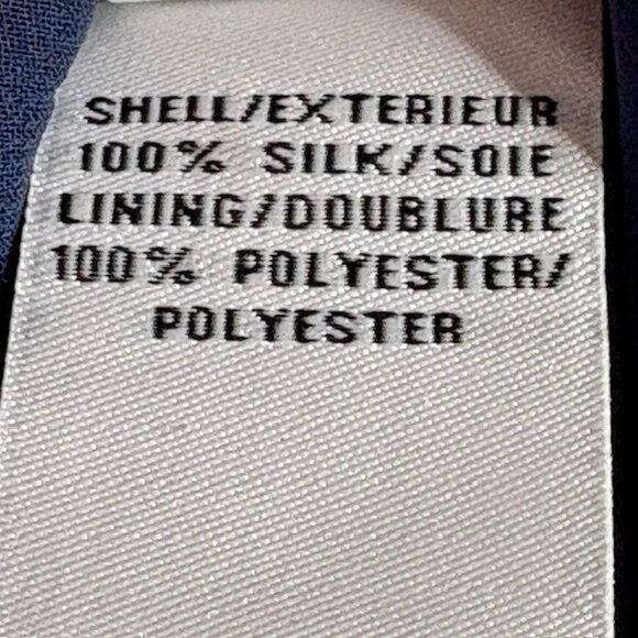 Diane von Furstenberg Silk Leysa Long-Sleeved Blouse - Navy/Ivory - 8 - Picture 11 of 11